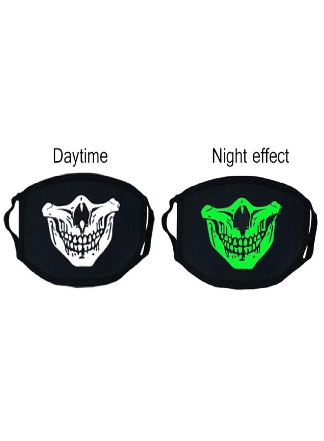 VRITRAZ Glow in the dark luminous Cotton Anti Dust, Pollution Face Mouth Mask for Man Woman Danger Fullskull - Image 3